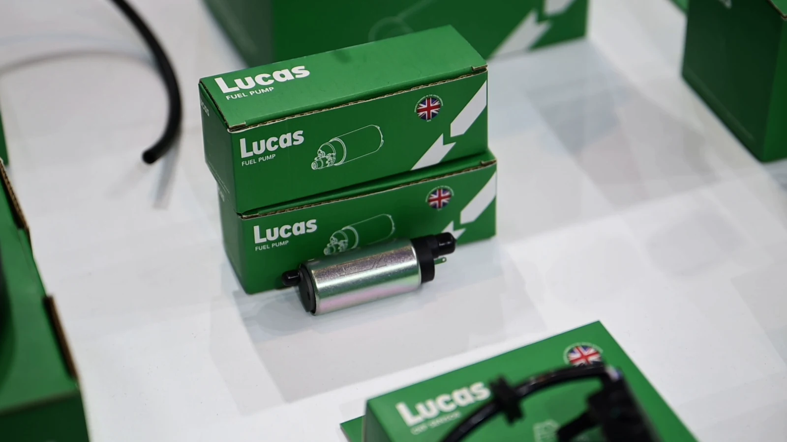 Lucas Fuel Pumps with green packaging